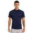 thumbnail image 1 of XUNZOO T-Shirt de Base à Col Montant Ajusté Décontracté Thermique pour Homme Col Roulé Léger à Manches Courtes Bleu TG, 1 of 7