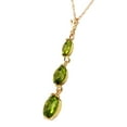 thumbnail image 2 of Galaxy Gold 3.6 Carat 14k 22" Solid Gold Natural Peridot Drop Pendant Necklace, 2 of 3