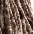 thumbnail image 3 of Chezmoi Collection Brown Blanket Faux Wolf Fur Sherpa Throw Blanket 50" x 65", 3 of 3