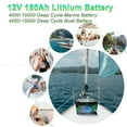 thumbnail image 5 of ‎DJLBERMPW 12V LiFePO4 Lithium Battery 150Ah,4000-15000 Deep Cycle Marine Battery,12V 150Ah Lithium Batteries for Trolling Motor,Boat,Golf Cart,RV,Solar,Built in 120A BMS 1920W,10 Years of Life, 5 of 5