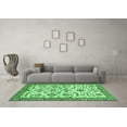 thumbnail image 3 of Ahgly Company Indoor Rectangle Abstract Emerald Green Modern Area Rugs, 2' x 5', 3 of 4