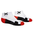 thumbnail image 3 of Odd Sox – Basix Red White Black Ankle Socks – Medium Unisex Size – Cushioned Cotton Blend with Arch, 3 of 6