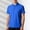 #Blue, variant on Men's Solid Color Ice-Silk Seamless Sweat-wicking Elastic Short Sleeve Turndown Collar Shirt,Blue,Big and Tall Men XL