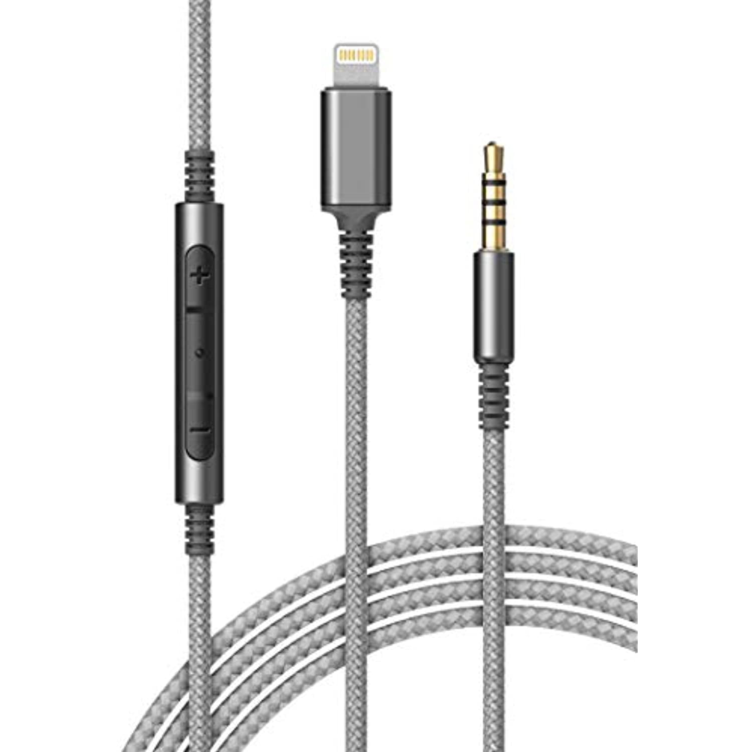 Apple MFi Certified) Replacement Headphone Cable with iPhone Lightning  Connector () Audio Aux Cord with Mic & Volume Control Remote  (Compatible with Beats/Sony/Sennheiser and Audio Tech) | Walmart Canada
