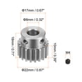 thumbnail image 2 of Unique Bargains 8mm Aperture 20T Mod 1 Stainless Steel Spur Diff Differential Motor Pinion Gear, 2 of 5