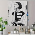 thumbnail image 4 of UXIEQU Elegant Woman Black White Portrait Canvas Wall Art 15.75x11.81 Inches, 4 of 8