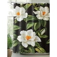 thumbnail image 2 of Fsddascl Gardenia Shower Curtain Set - 60" x 72" Washable Bathtub Curtain with 12 Hooks, White Summer Flowers Green Leaves Vintage Waterproof Fabric Stall Shower Curtains for Bathroom/Bathtub Décor, 2 of 6