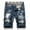 Yellow, variant on Frwgonr Men's Ripped Denim Jean Shorts with Zip Pockets Elastic Stretch Outdoor Casual Summer Bottoms