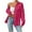 Hot Pink, variant on Womens Casual Cotton Linen Shirt Shacket Solid Lapel Fall Trendy Loose Blouse Long Sleeve Button Down Outwear with Pockets