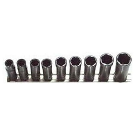 UPC: 0747925185350 | H.B. Products TRTSMD3809B 9 Piece .38 in. Drive Deep Metric Turbo Socket Set