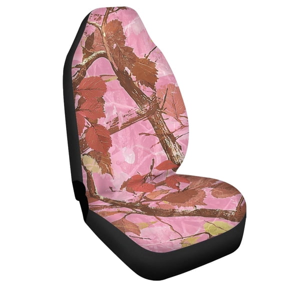 Uourmeti Pink Camo with Branches Auto Seat Cover 1 Pieces Set, Car Seat Covers Polyester Perfect Fit Elastic for Truck Vehicle Automobile