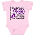 thumbnail image 3 of Inktastic Pancreatic Cancer Bravest Hero I Ever Knew 1 Boys or Girls Baby Bodysuit, 3 of 5