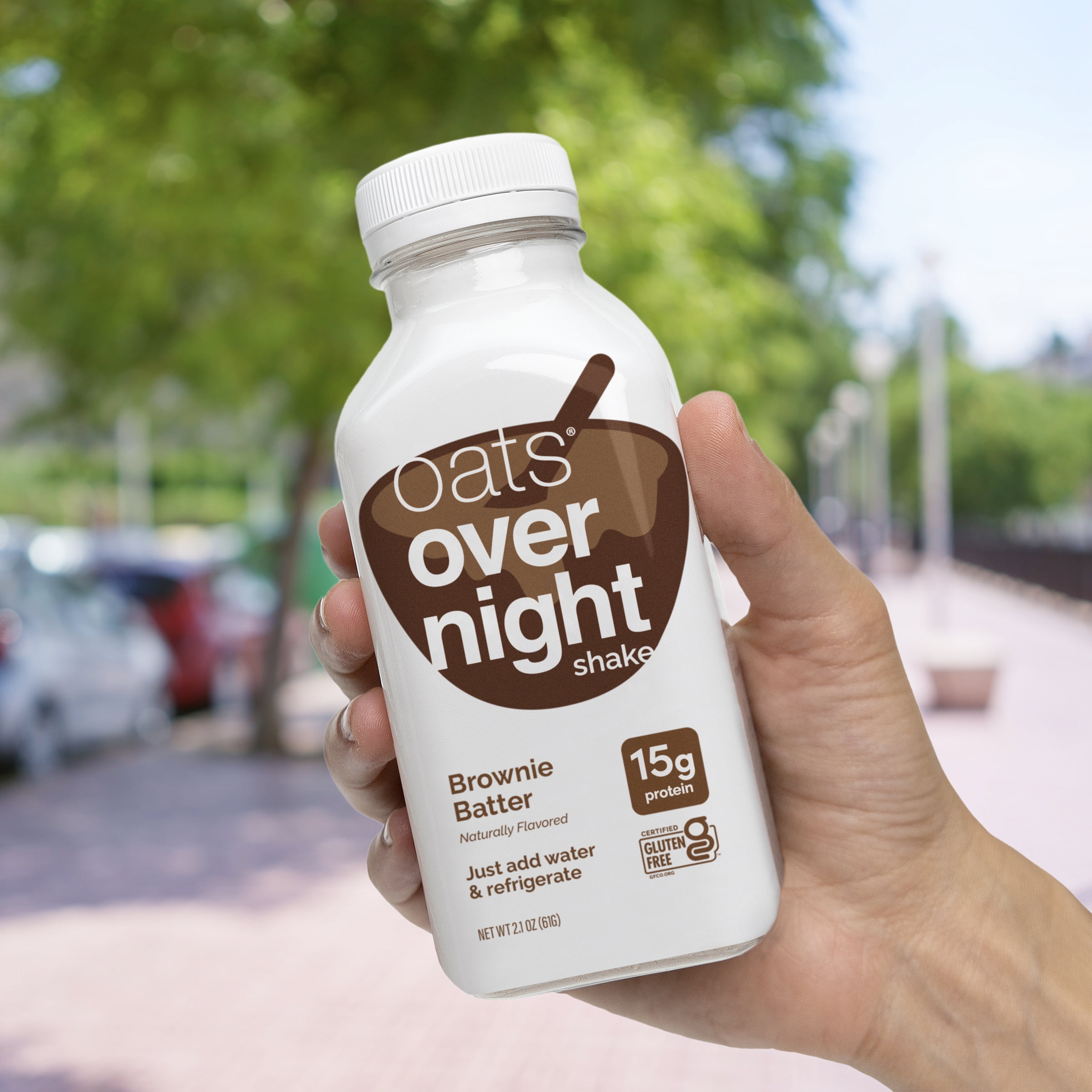 Oats Overnight Brownie Batter Protein Overnight Oatmeal Shake, 2.1 oz, 1 Count