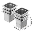 thumbnail image 3 of VEVOR 6 Pack Hotel Pans, 1/6 Size Anti-Jam Steam Pan, 0.8mm Thick Stainless Steel Restaurant Steam Table Pan, 6-Inch Deep Commercial Table Pan, Catering Storage Food Pan, for Industrial&Scientific, 3 of 9