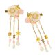 thumbnail image 3 of 2 pasadores colgantes con y borlas para mujer, accesorios para el cabello con flores de mariposas dorado Yuyangstore  Clips de pelo chinos para mujeres, 3 of 8