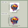 thumbnail image 4 of Basketball Art Wall Stickers Colorful Splash Design For Sports Enthusiasts Boy's Bedroom Stickers Home Decor Kids Gift Idea, 4 of 5
