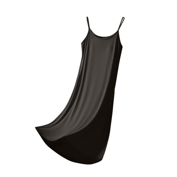 Tnhcen Women's Modal Nightgown Built-in Bra Pads Sleeveless Halter Sleepwear Round Neck Loose Fit Comfortable Home Wear Long Nightdress L-2XL