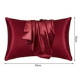 thumbnail image 6 of Sunjoy Tech 1 Pair Pillow Case,Solid Color Pillow Cover with Zipper,Smooth Faux Silk Satin Pillowcase for Bedroom Living Room Sofa, 6 of 10