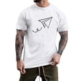 thumbnail image 1 of BOBOGOJP T-Shirt pour Homme Classique Uni à Manches Courtes T-Shirt (Blanc, TG), 1 of 5