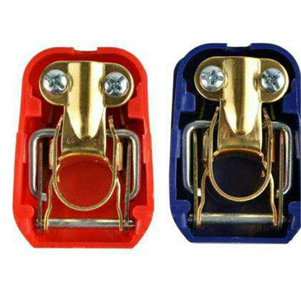 Brass 1.2 mm Abrazaderas de conector de Terminal de batería, liberación rápida positiva y negativa del poste superior del coche