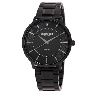 Kenneth Cole Men's KC8042 Classic Brown Leather Strap Silver Dial