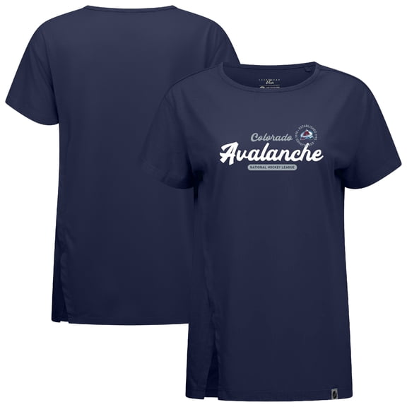 Women's Levelwear  Navy Colorado Avalanche Influx Monument T-Shirt