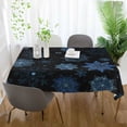 thumbnail image 4 of Qxltty Blue Snowflake Square Tablecloth 60×90in Thick Wrinkle Resistant Heat Proof Durable Table Cover for Dining Table, 4 of 9