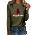 thumbnail image 2 of JGTDBPO Ugly Christmas Sweater For Women Funny Cute Tshirt Pullover Sweatshirt Christmas Graphics Print Long Sleeve Comfortable Round Neck Loose Blouse Shirt Holiday Tops, 2 of 4