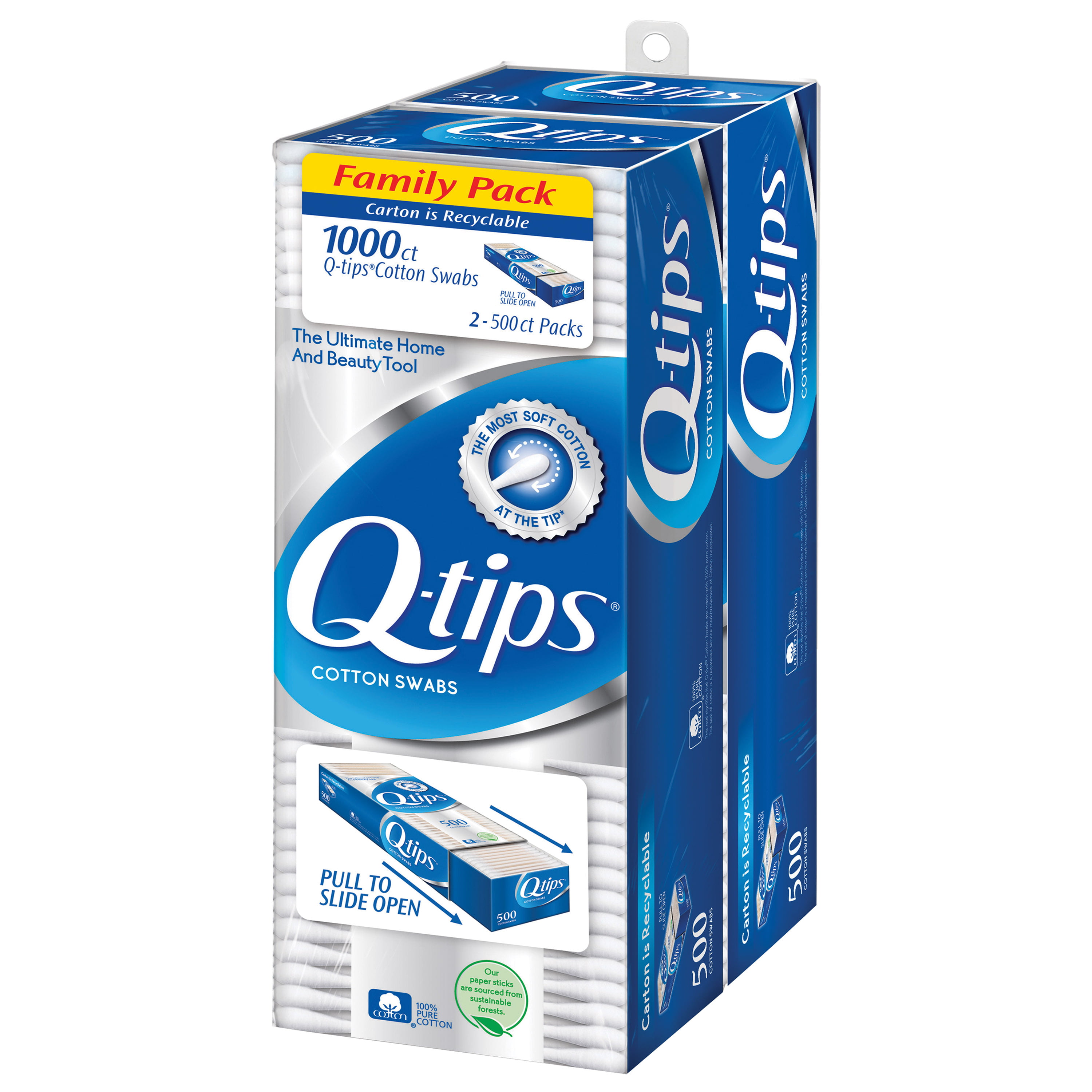 Qtips Original Cotton Swabs 1000 count