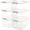 Clear, variant on 17 QT Clear Storage Bins with Lids Large Stackable Plastic (6 Pack) 15.9x11.6x7.3"