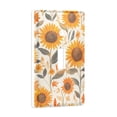 thumbnail image 2 of Yayeee Toggle Light Switch Wall Plate 1-Gang 4.5"x2.7" Home Decorative Outlet Cover, Watercolor Sunflowers and Leaves, 2 of 7