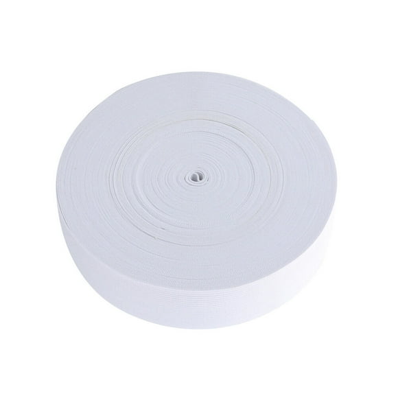 MasteelfCA 1 Roll 40 Meters Flat Elastic Band Sewing Clothing Accessories Nylon Webbing Garment Sewing Accessories (White)