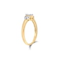 thumbnail image 4 of 14kt Yellow Gold Womens Round Diamond Cluster Fashion Ring 1/4 Cttw, 4 of 4