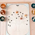 thumbnail image 2 of Bandeja sensorial Montessori para niños, juego de mesa, árbol de Navidad de madera, clasificador de colores de bellota, juguetes educativos de entrenamiento para educación temprana, 2 of 6