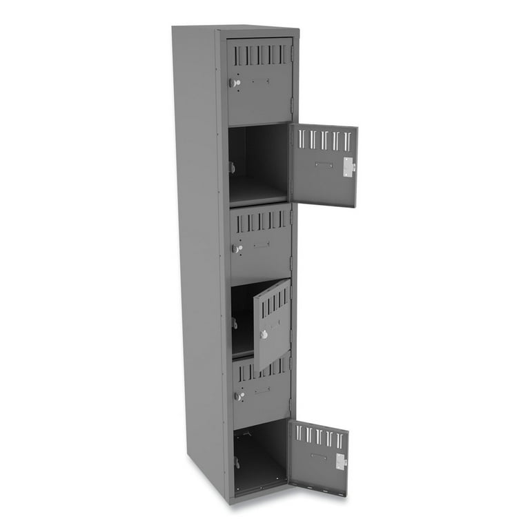 Box Compartments, Single Stack, 12w x 18d x 72h, Medium Gray Box Compartments, Single Stack, 12w x 18d x 72h, Medium Gray
