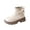 Beige, variant on Kid's Winter Boots, Walking Shoes, Snow Boots, Non Slip Shoes, Kid's Boots, Toddler/Little Kid Girl's Clara Fashion Short Ankle Boots Pearls Bow Dress Booties With Zipper, Black US-13C/EU-29