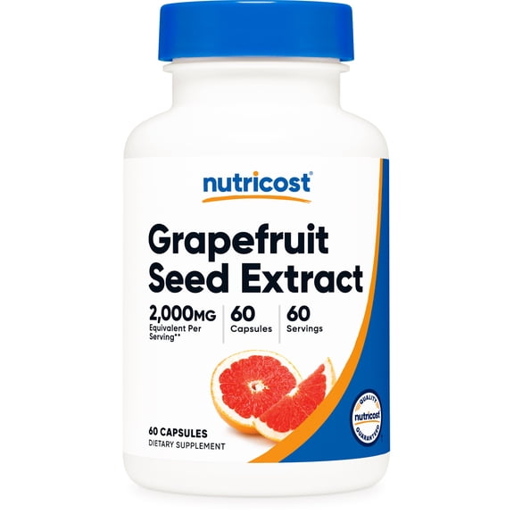 Nutricost Grapefruit Seed Extract 2,000mg, 60 Vegetarian Capsules - Gluten Free, Non-GMO Supplement