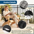thumbnail image 4 of 44x19 Inch High Back Rocking Chair Cushion, Waterproof Outdoor Patio Seat Pad With Ties, Thick Non-Slip Ergonomic Foam Chair Cushion For Porch Glider, Indoor Outdoor Furniture, 4 of 7