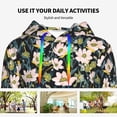 thumbnail image 4 of Salouo Flowers Pattern Hoodie Sweatshirts for Women, Autumn Pullover Hoodie Workout Sweat Women's Long Sleeve Preppy Sweatshirts-Small, 4 of 7