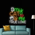 thumbnail image 5 of Handmadetneonsign My Cat Is My True Love Neon Sign, Cat Wall Art Decor, Cat Lover Gifts, Kids Room Wall Decor, 5 of 5
