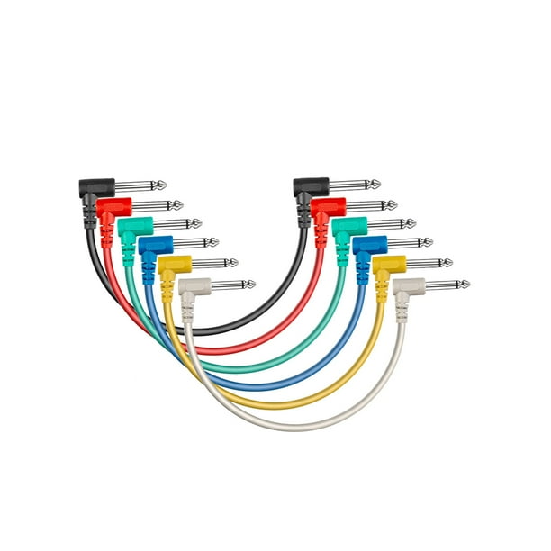 Naiovety Cable de Pedal de efecto de 6 piezas, blindaje de cables de bajo eléctrico, instrumento, Cable de Audio, accesorio de conector de Type4 NO4