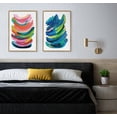 thumbnail image 7 of Kate and Laurel Sylvie Bright Abstract Framed Canvas Wall Art by Jessi Raulet of Ettavee, 23x33 Bright Gold, Modern Colorful Brushstrokes Art for Wall, 7 of 7