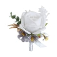 thumbnail image 3 of Boda con flores artificiales para novia, novio, mujeres, hombres, flor de rosa de imitación para eventos formales, banquete de graduación Ramillete, 3 of 8