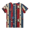 thumbnail image 5 of MKOSPLRT Girl's USA Star Stripes Fourth July Tee Shirts Short Sleeve Crew Neck Graphic Shirts Vintage Red White and Blue T Shirts for 3-14Y, 5 of 6