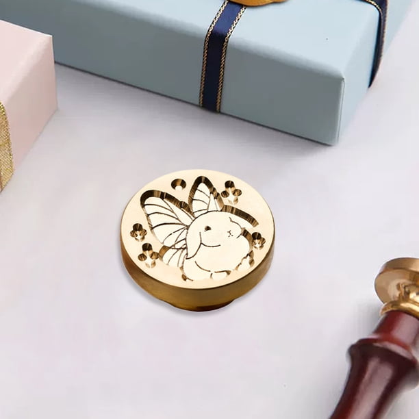 Cute Pets Series cabeza de cobre esmaltada cabeza de cobre para tarjeta de boda (conejo A)