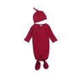 thumbnail image 2 of SUNSIOM Baby Ribbed Cloth Sleeping Bag, Solid Color Open Front Bunting with Cap, 2 of 7