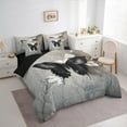 thumbnail image 3 of jejeloiu Butterfly 7-Piece Bedding Comforter Set,Rustic Flower Floral King Bedding Sets,Black Gray Bed Sheets For Girls,Breathable Home Decor Reversible, 3 of 8
