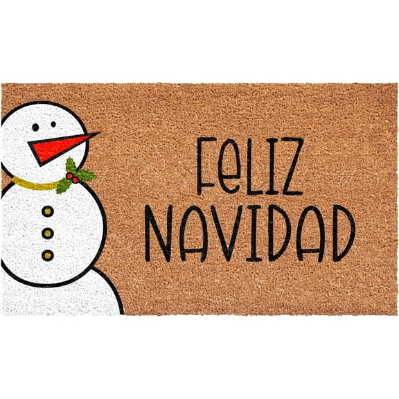 Calloway Mills 113341729 Snowman Feliz Navidad Spanish Doormat 17" x 29"
