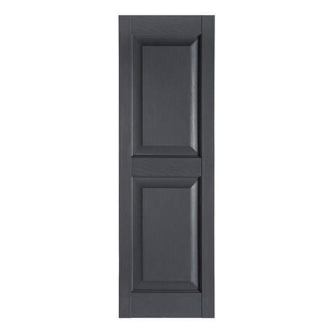 Premier Raised Panel Exterior Decorative Shutters, Dark Gray - 15 x 71 in.