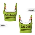 thumbnail image 5 of Fotbe Fresh Sushi Pattern Womens' Sports Bra Longline Wirefree Padded with Medium Support Sports Moisture-Wicking Workou Vest,Tank Top-, 5 of 7